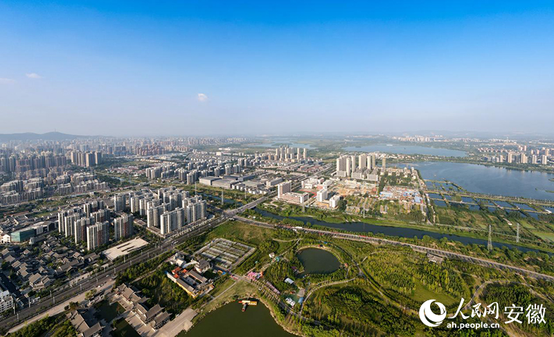 航拍淮北城區(qū)。 人民網(wǎng)記者 王銳攝